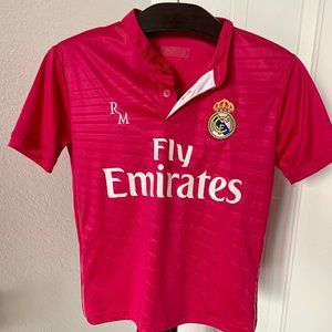 Real Madrid Fly Emirates Ladies Soccer Jersey.